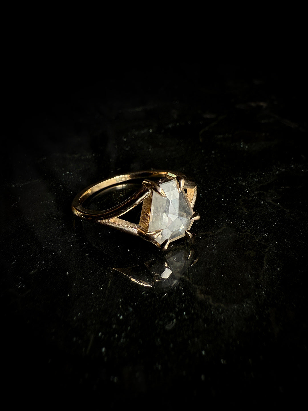 Lilith Split Shank Diamond Ring