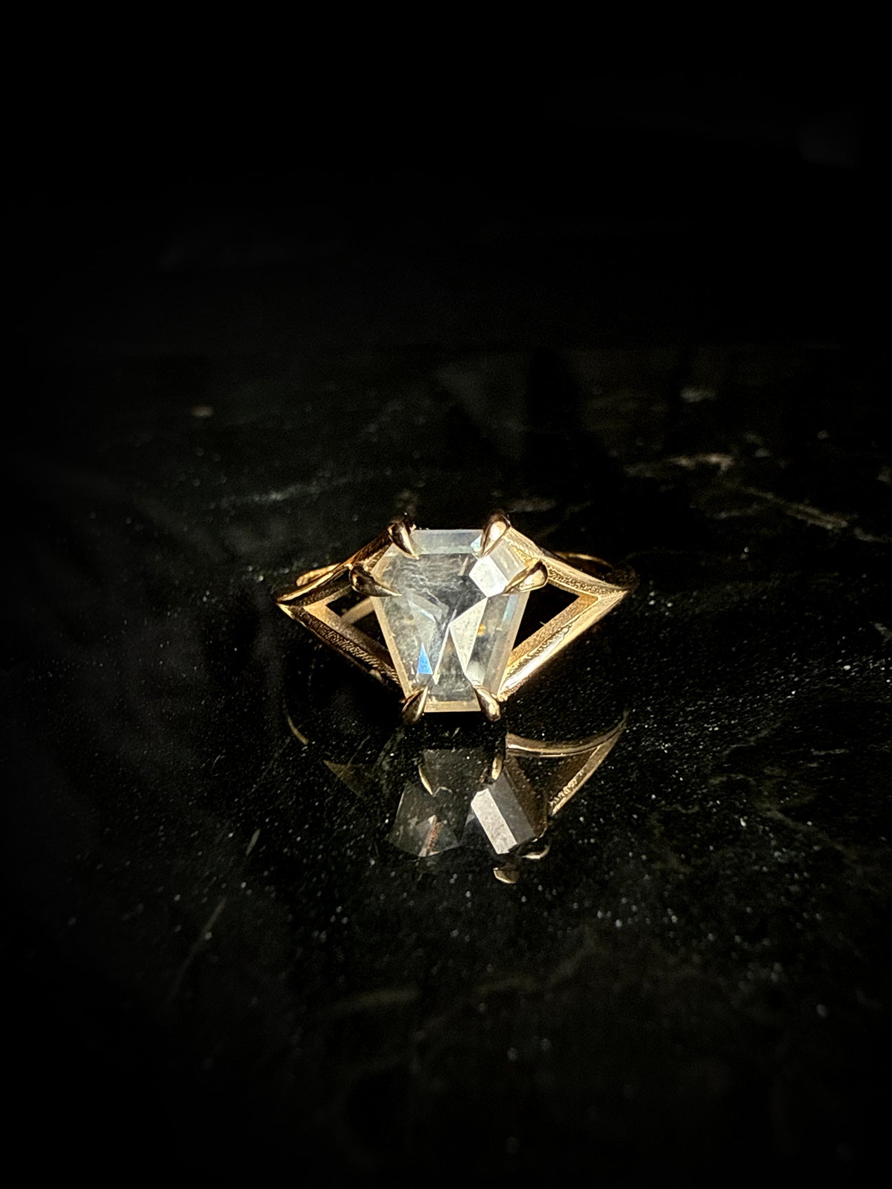 Lilith Split Shank Diamond Ring
