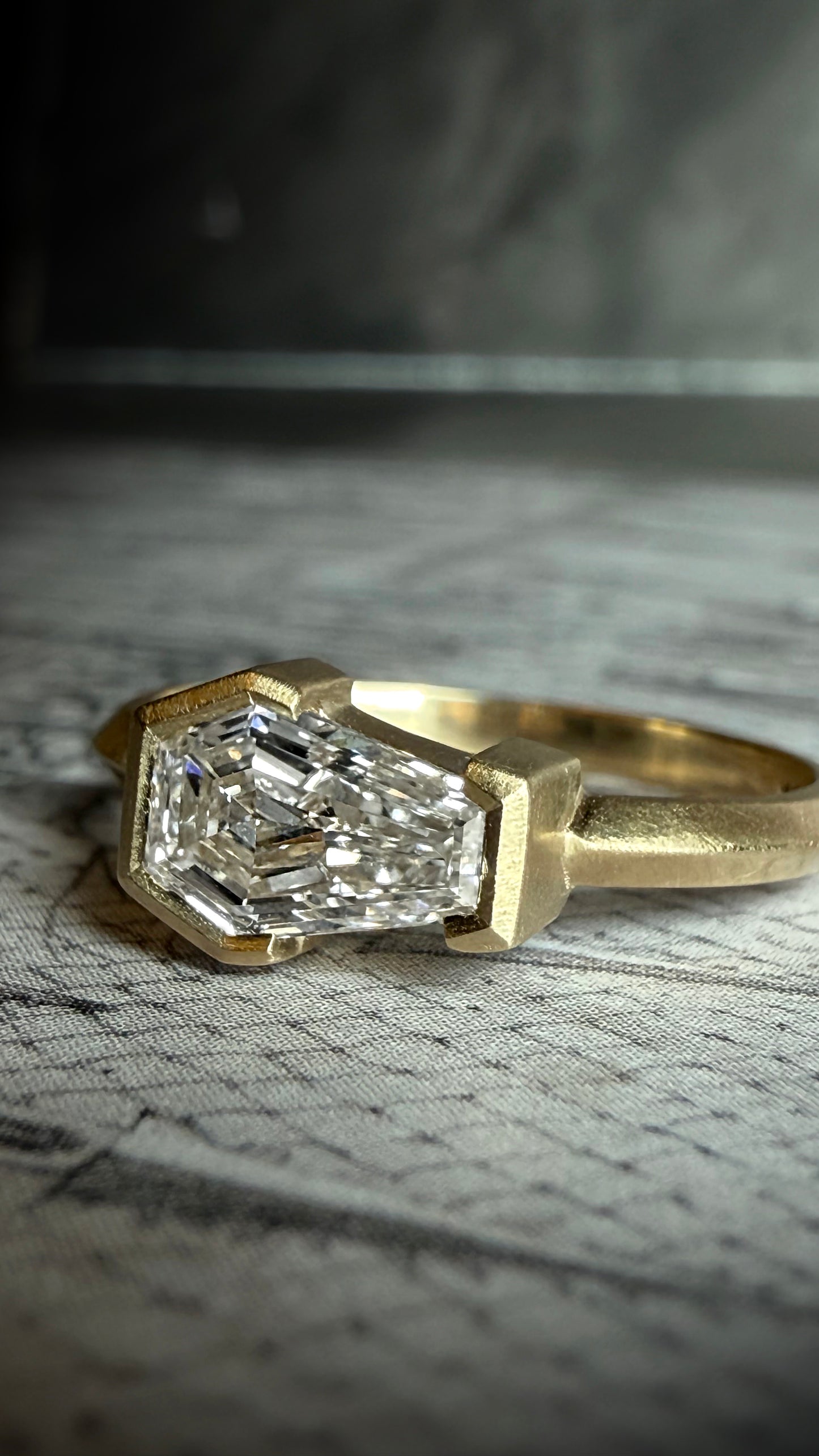 Lilith Coffin Lab Diamond Ring