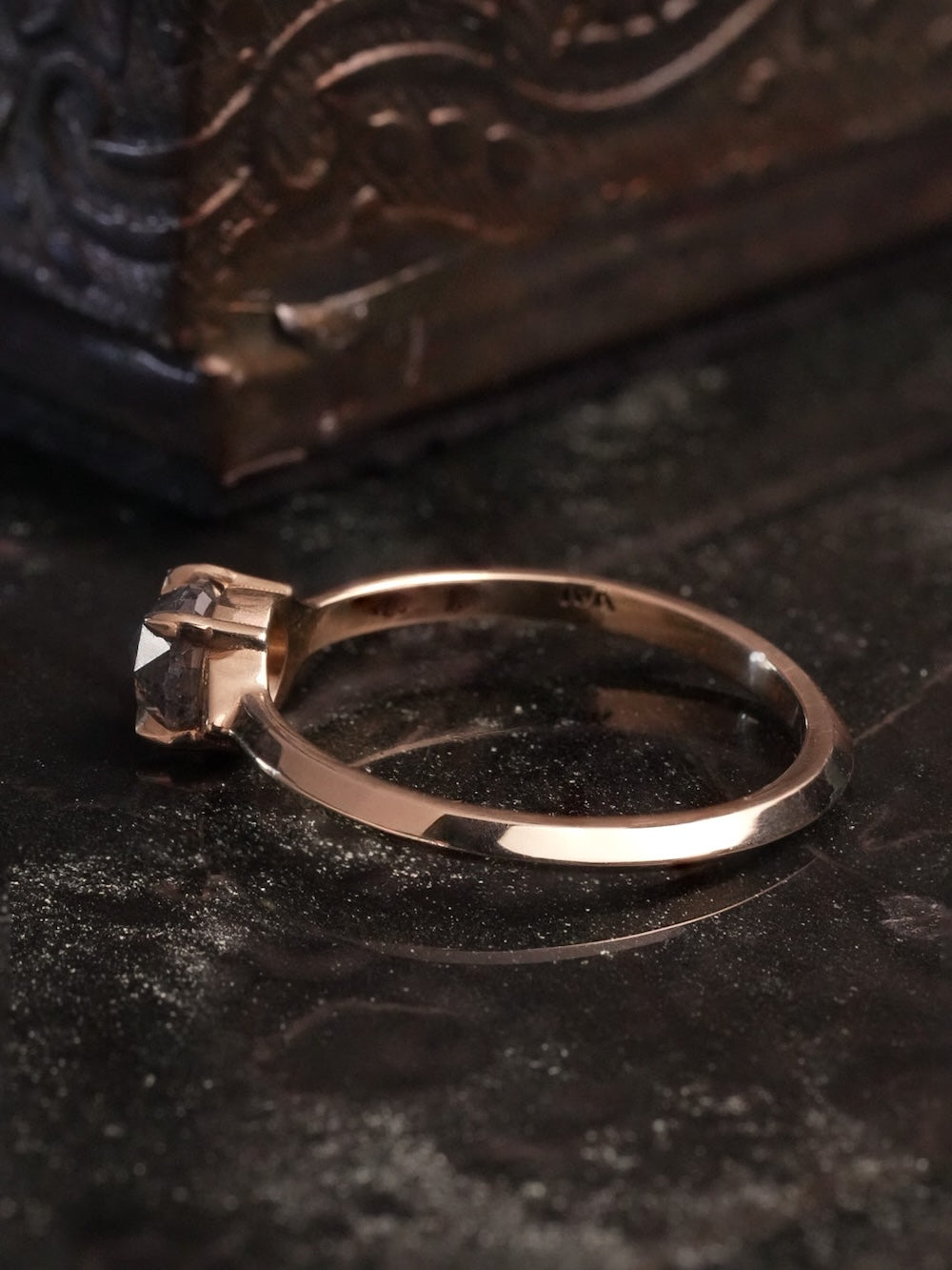 Luna Salt and Pepper Diamond Ring