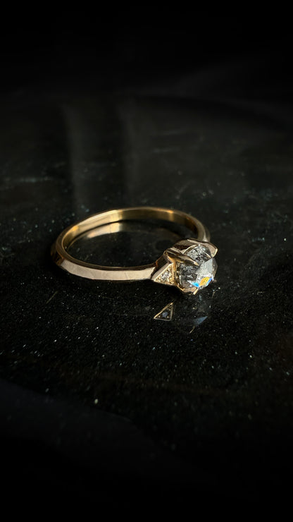 Luna Salt and Pepper Diamond Ring