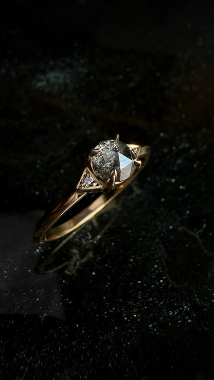 Luna Salt and Pepper Diamond Ring