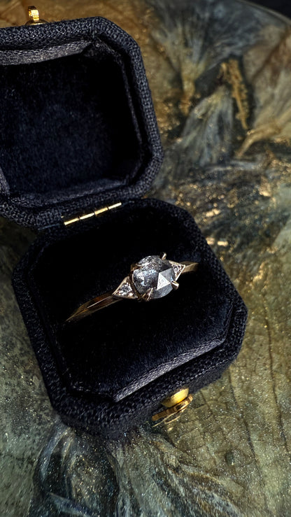 Luna Salt and Pepper Diamond Ring