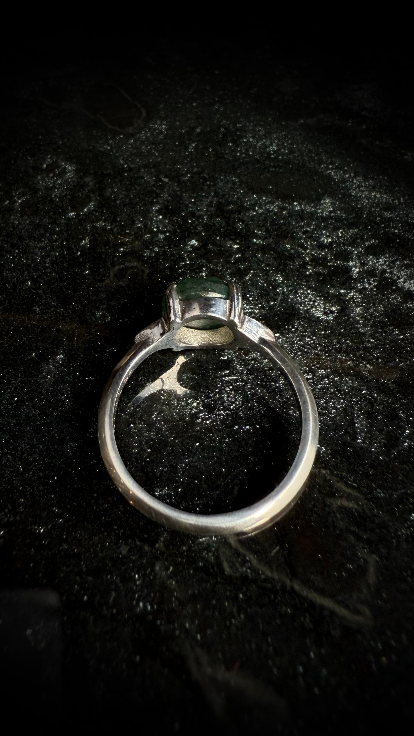 Luna Moss Agate Ring - Silver