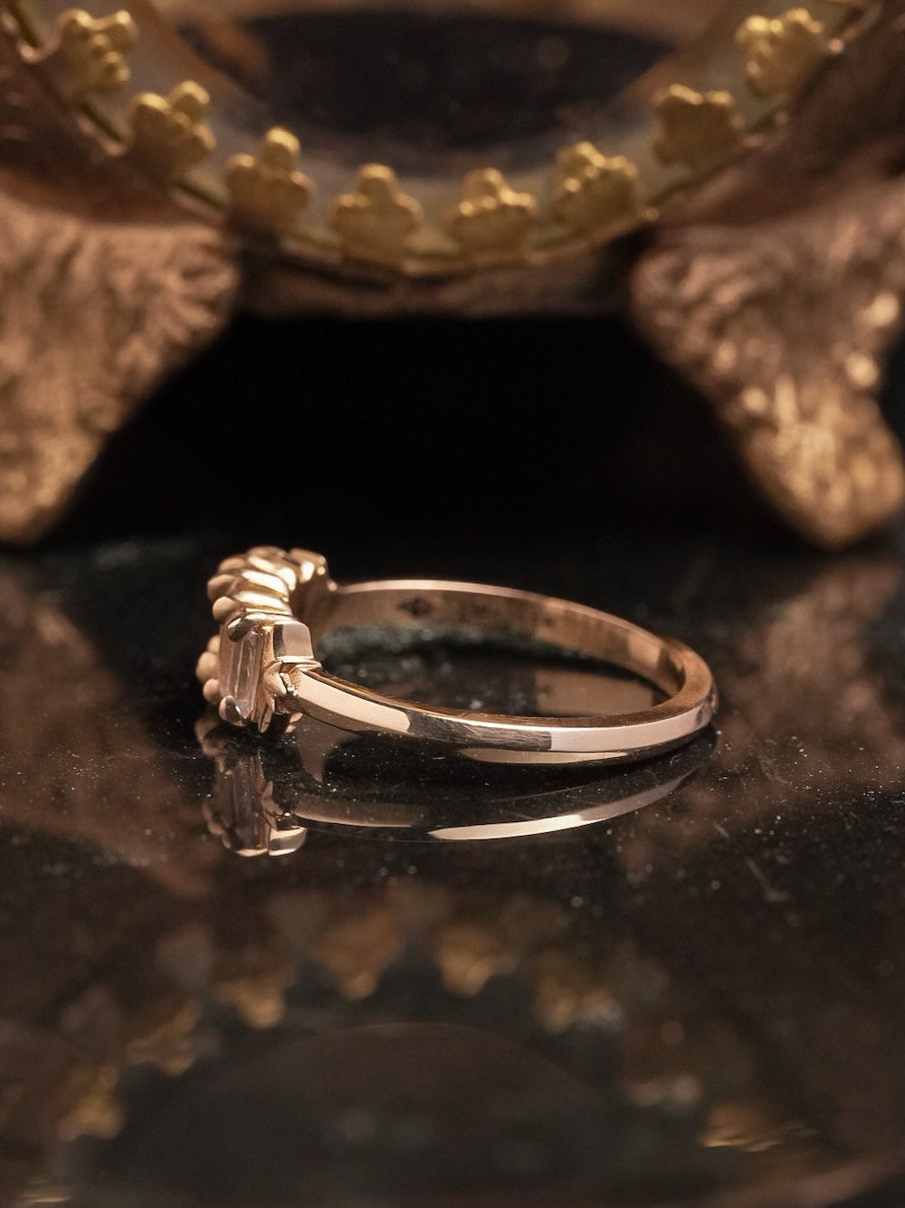 Nyota White Sapphire Baguette Ring