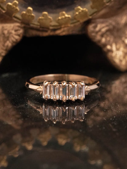 Nyota White Sapphire Baguette Ring