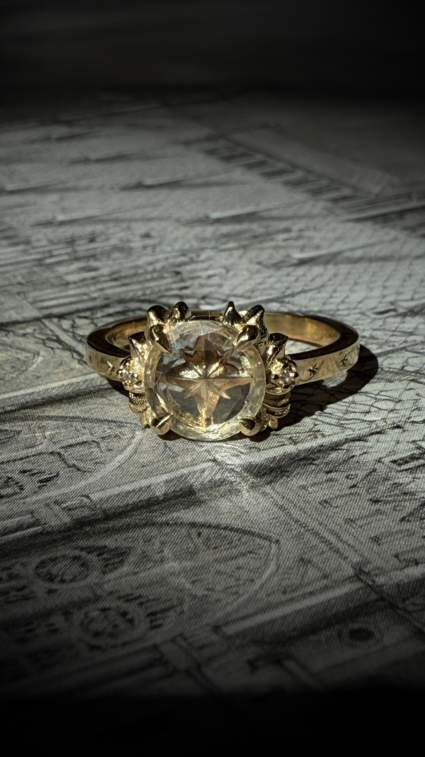 Nyota Celestial Portrait Engagement Ring