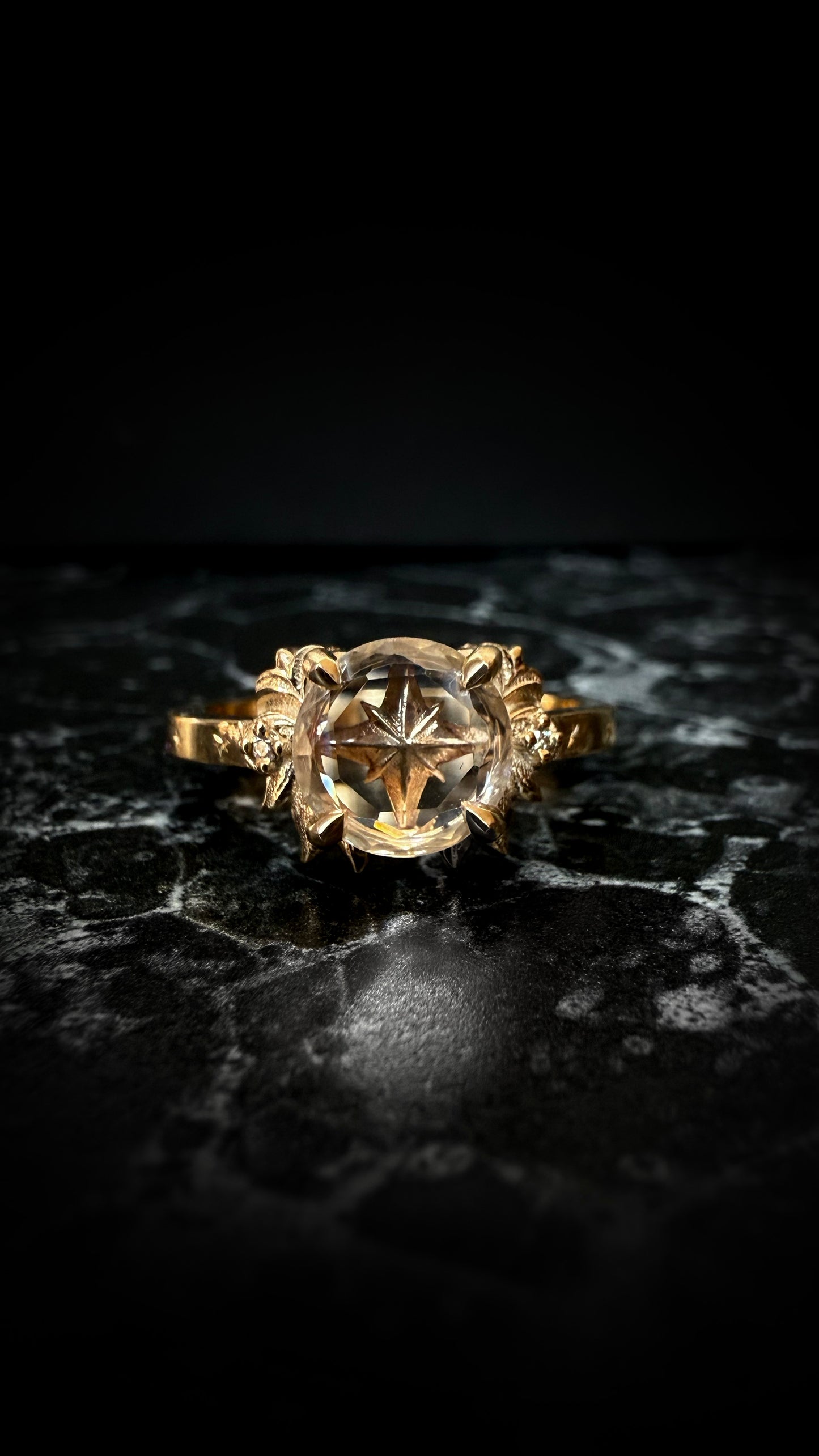 Nyota Celestial Portrait Engagement Ring