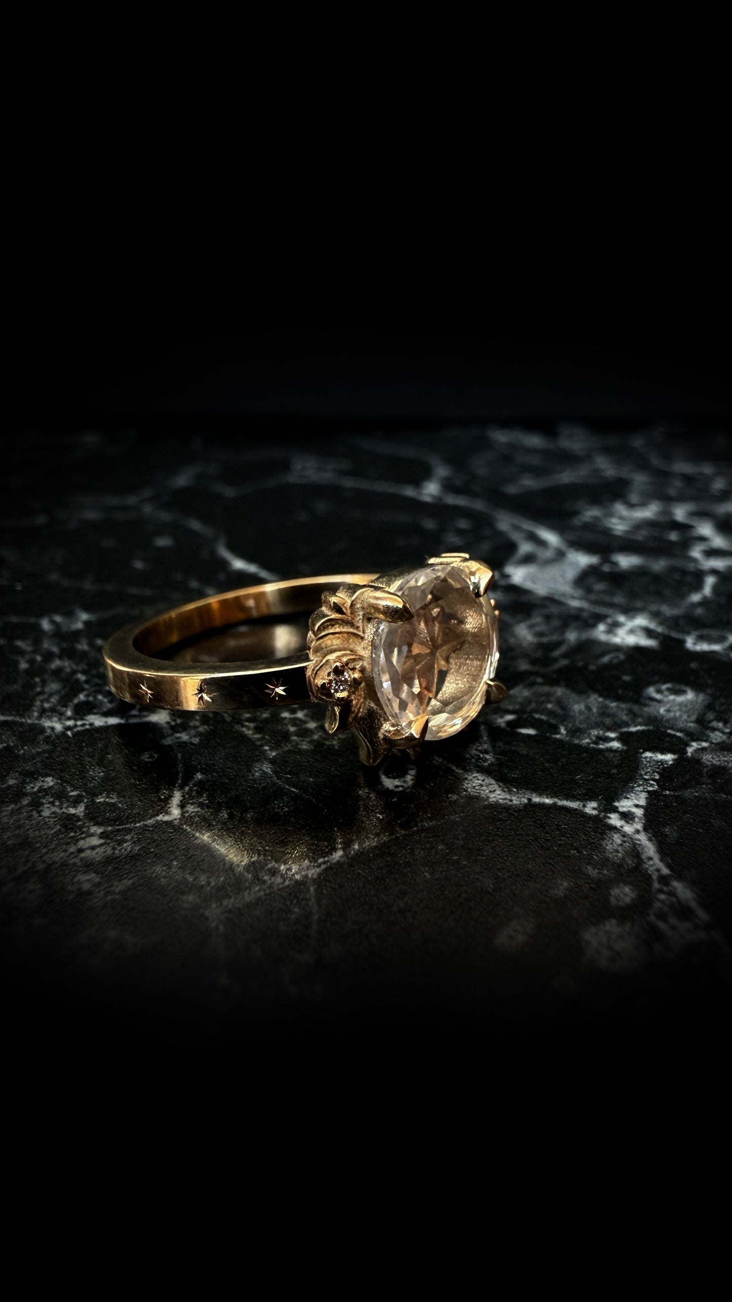 Nyota Celestial Portrait Engagement Ring