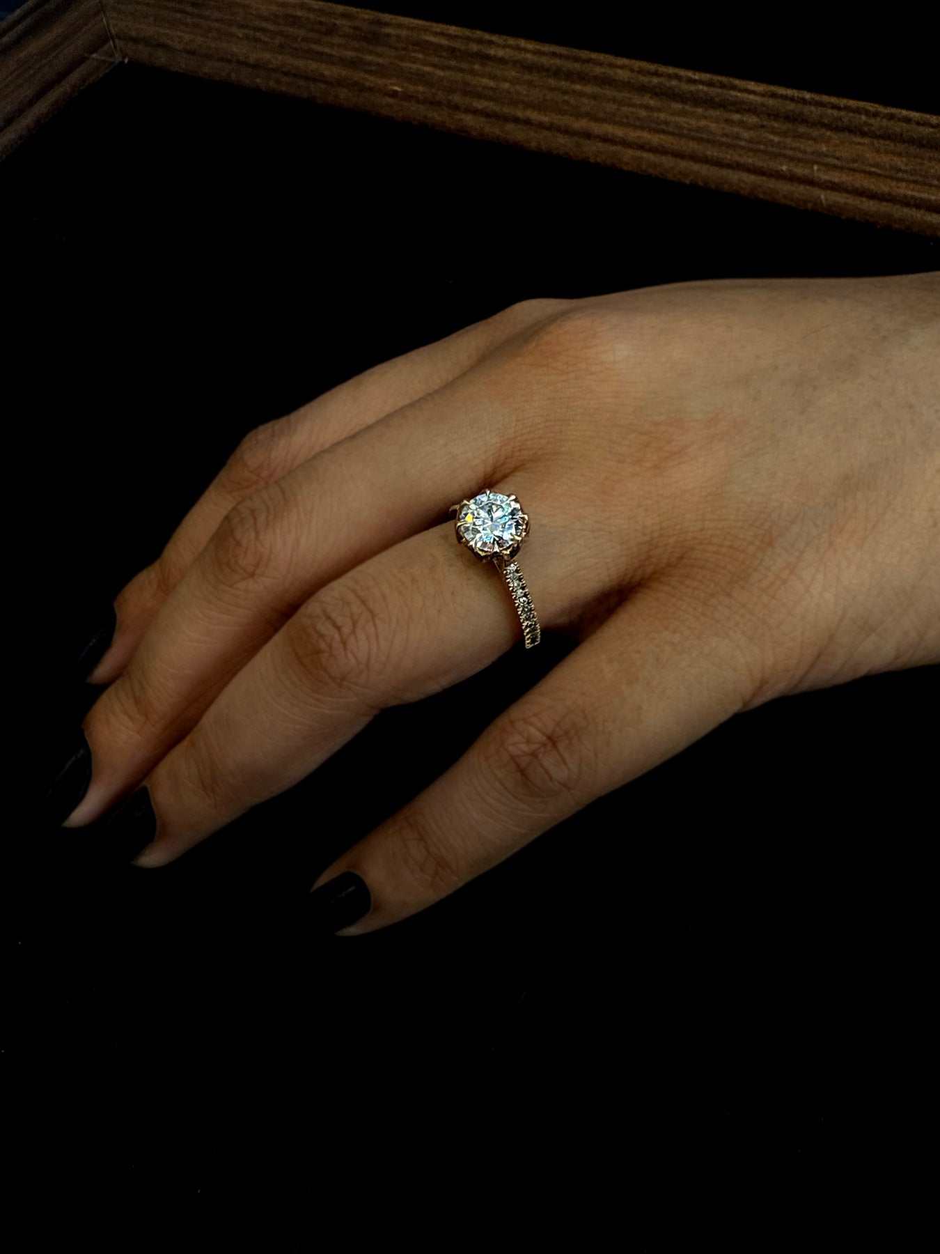 Octesian Ombrè with Moissanite