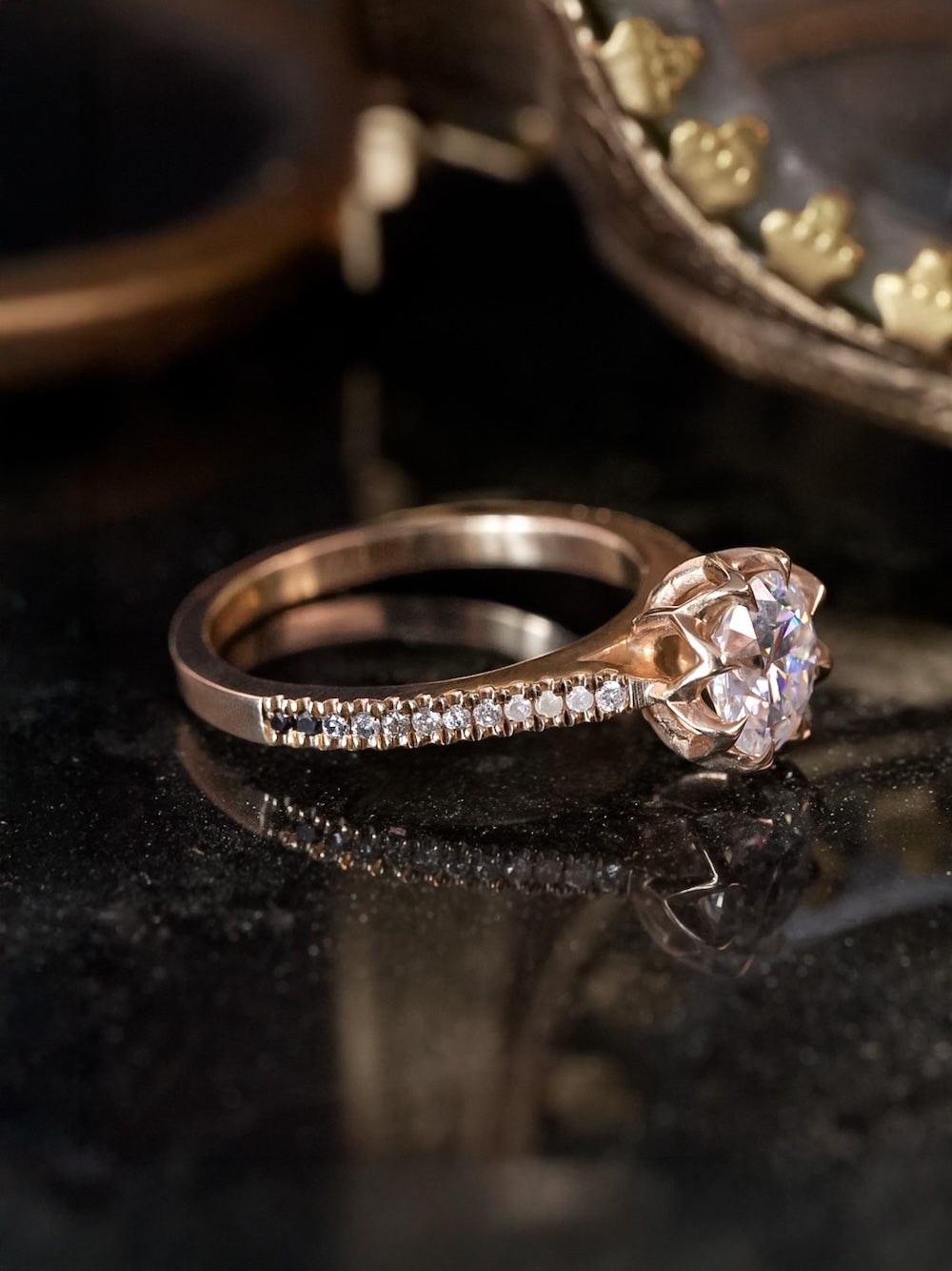 Octesian Ombrè with Moissanite