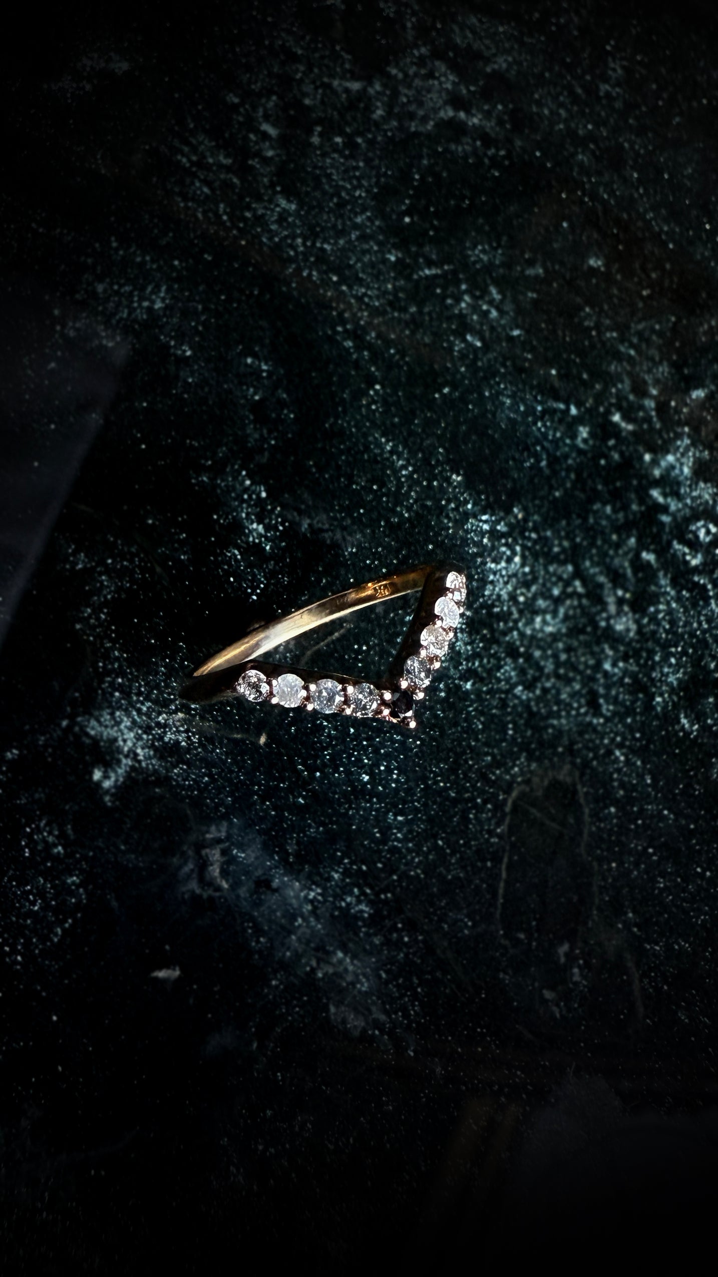 Sigrid Ombre Diamond Curved Band