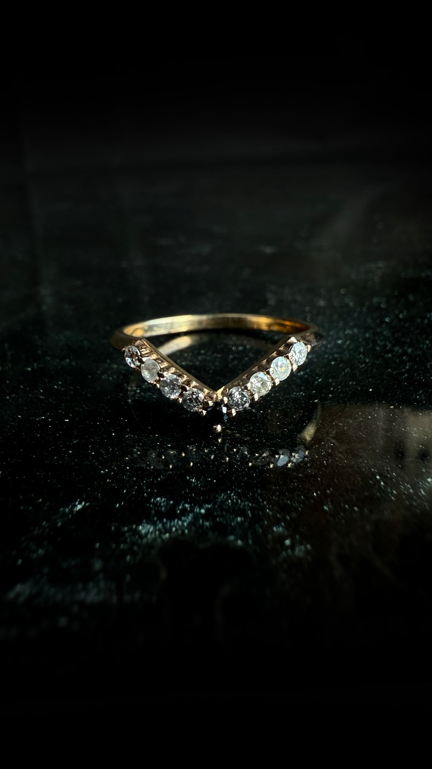 Sigrid Ombre Diamond Curved Band
