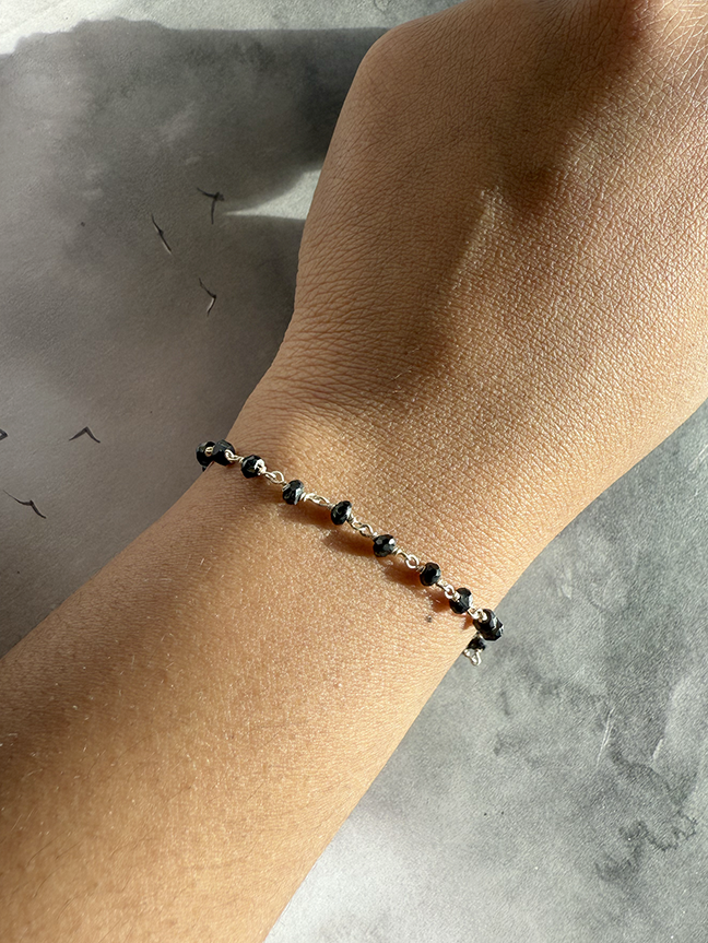 Onyx Silver Bracelet