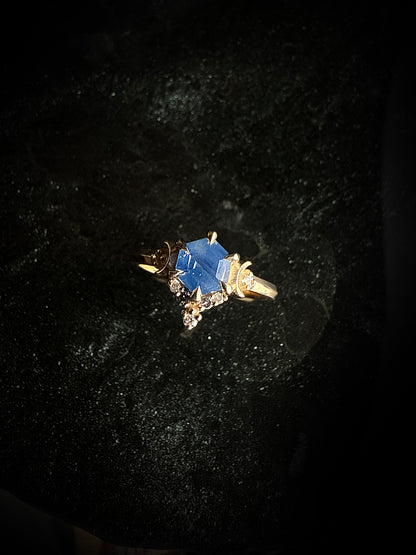 Ami Hex Opalescent Sapphire Ring