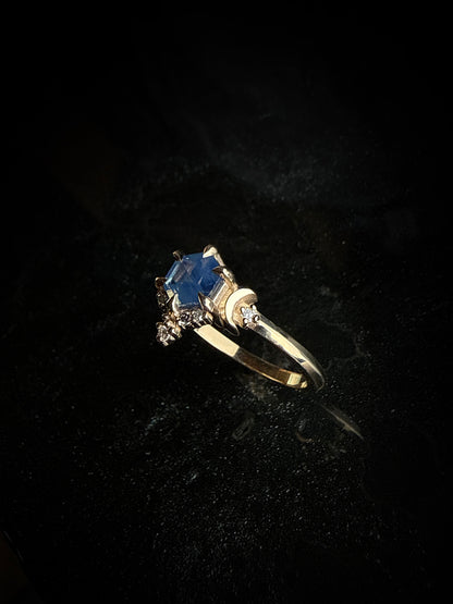 Ami Hex Opalescent Sapphire Ring