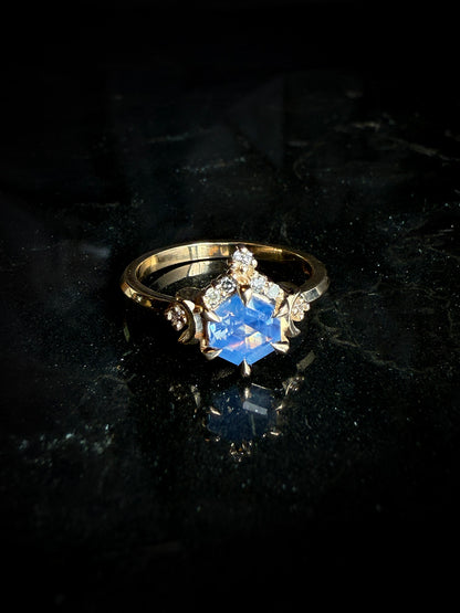 Ami Hex Opalescent Sapphire Ring