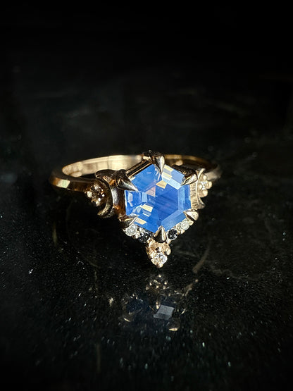 Ami Hex Opalescent Sapphire Ring