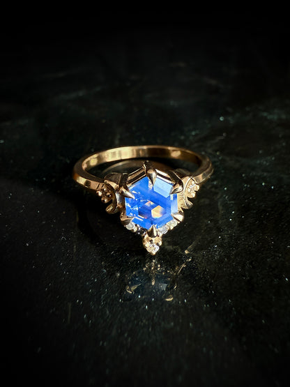 Ami Hex Opalescent Sapphire Ring