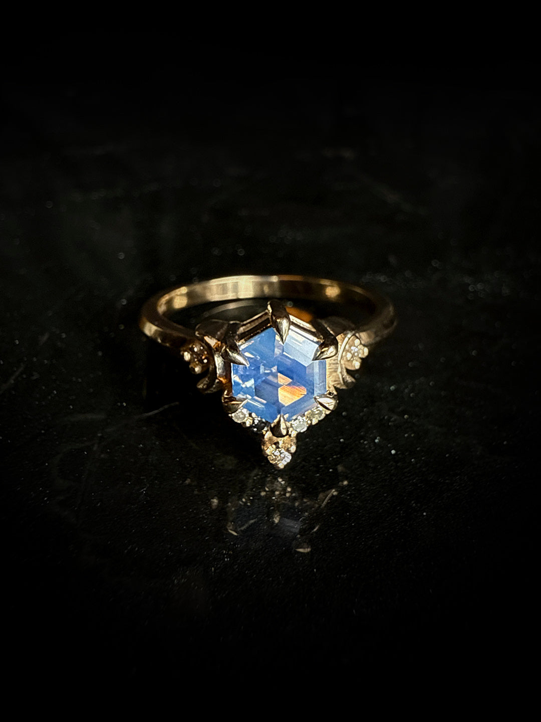 Ami Hex Opalescent Sapphire Ring