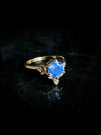 Ami Hex Opalescent Sapphire Ring