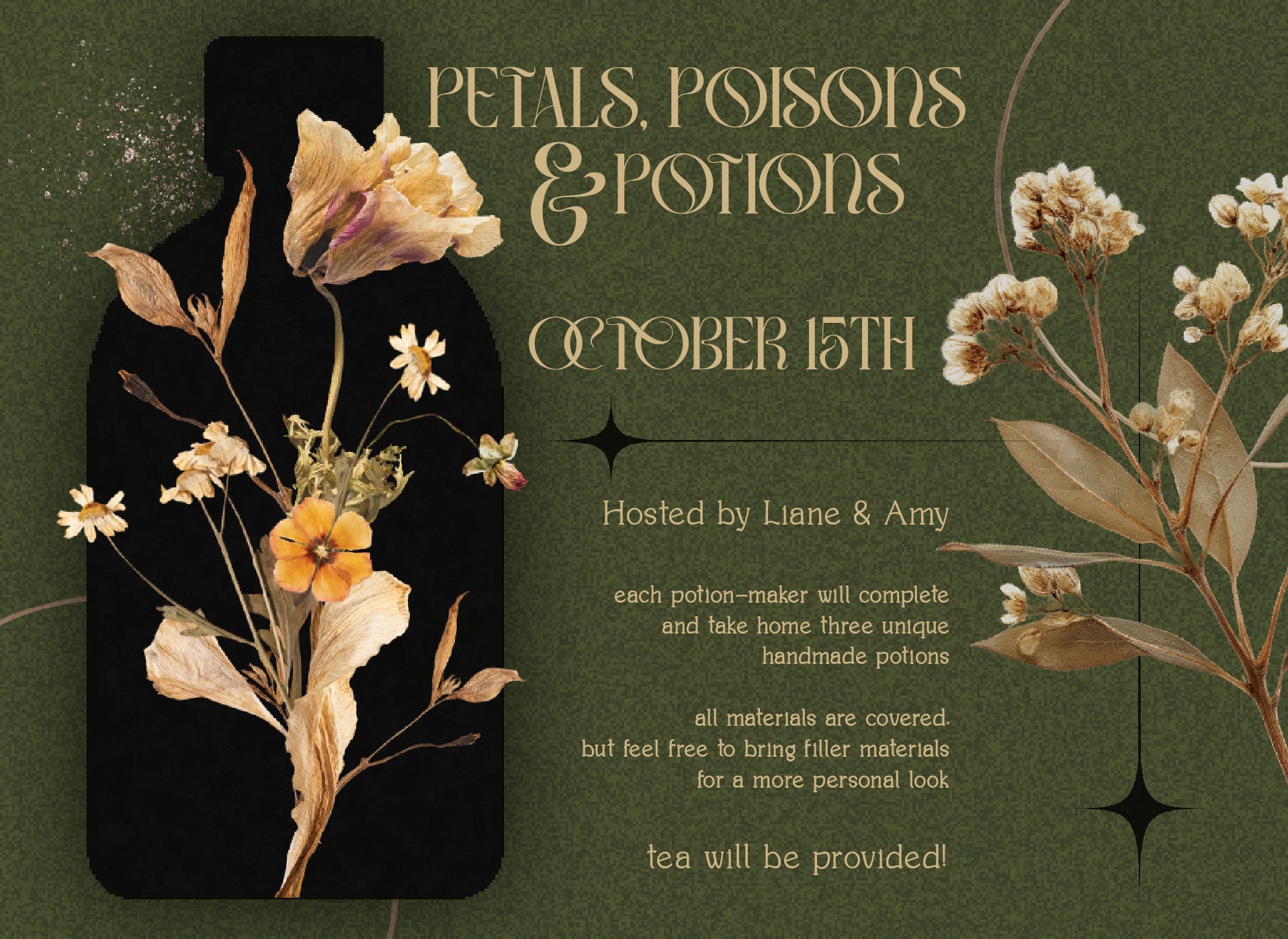 Petals, Poisons and Potions - October 15th