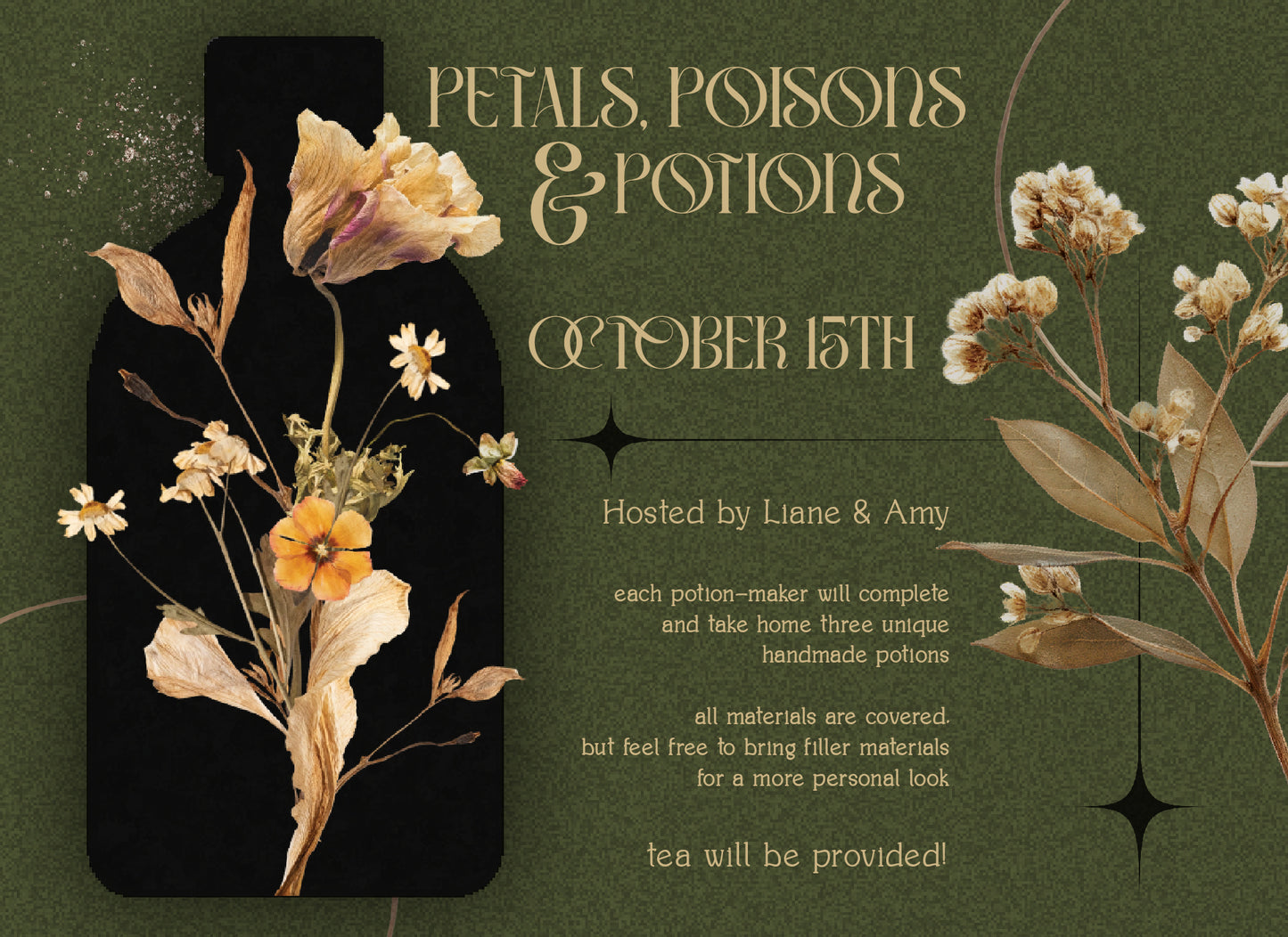 Petals, Poisons and Potions - October 15th
