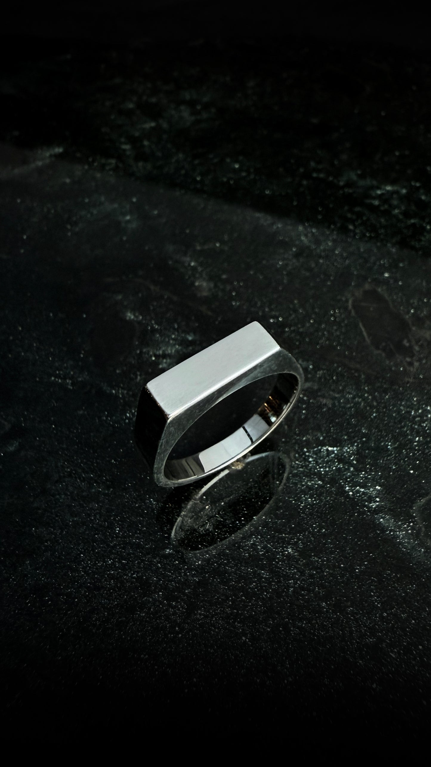 Mini Rectangular Stacking Signet Ring