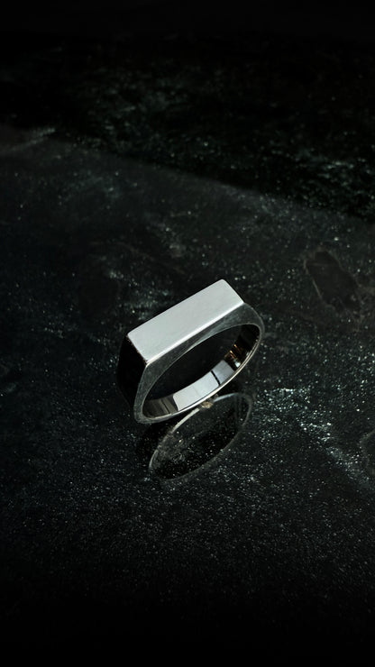 Mini Rectangular Stacking Signet Ring