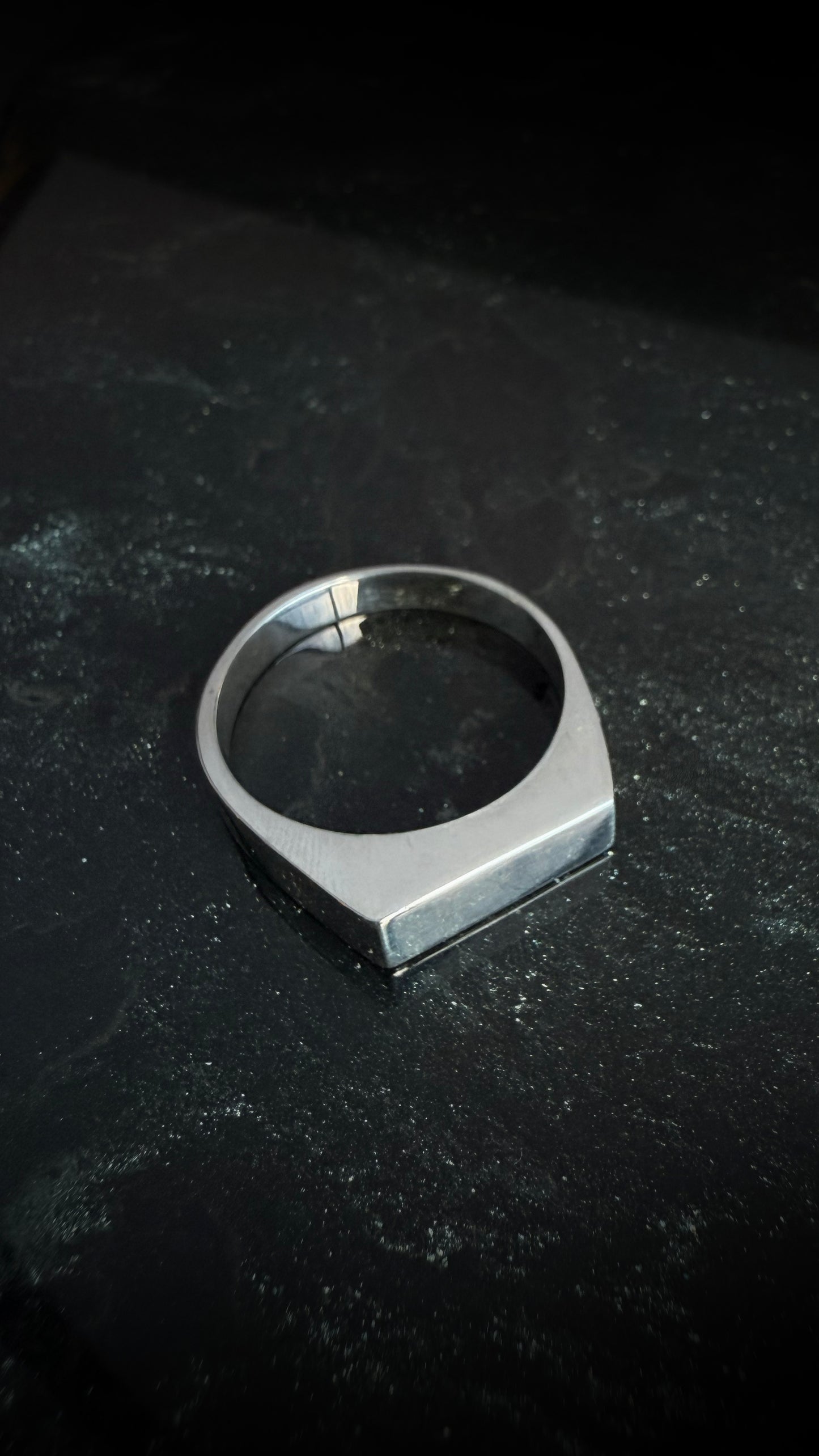 Mini Rectangular Stacking Signet Ring