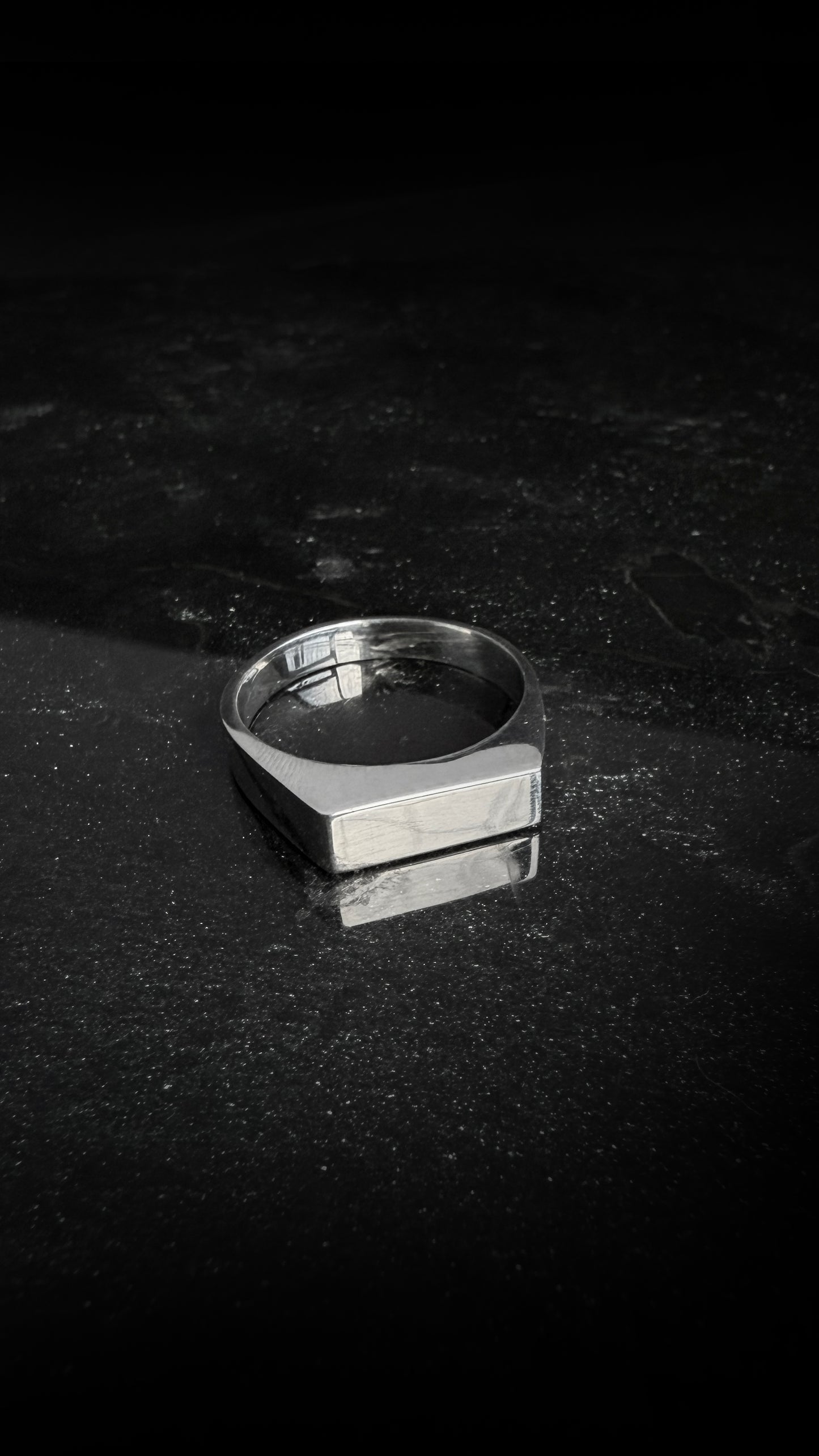 Mini Rectangular Stacking Signet Ring