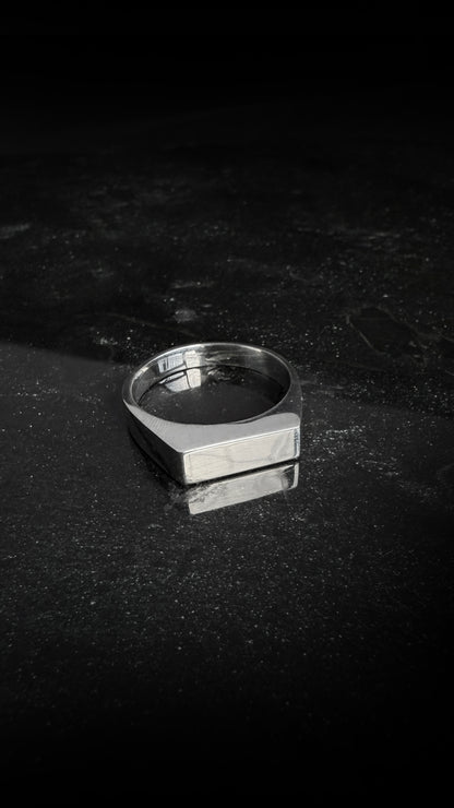 Mini Rectangular Stacking Signet Ring