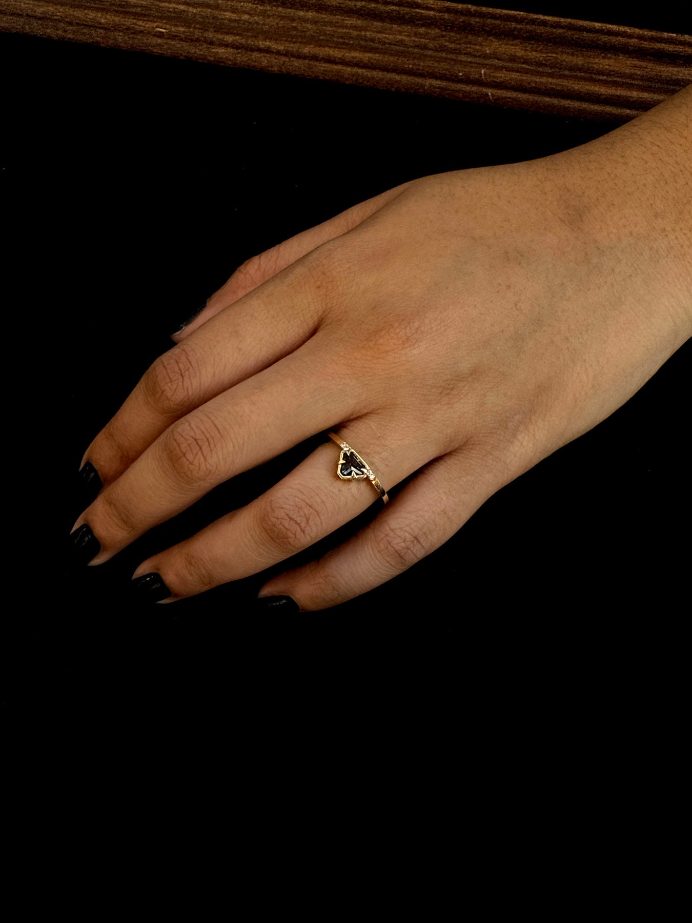 Ayres Montana Sapphire Shield Ring