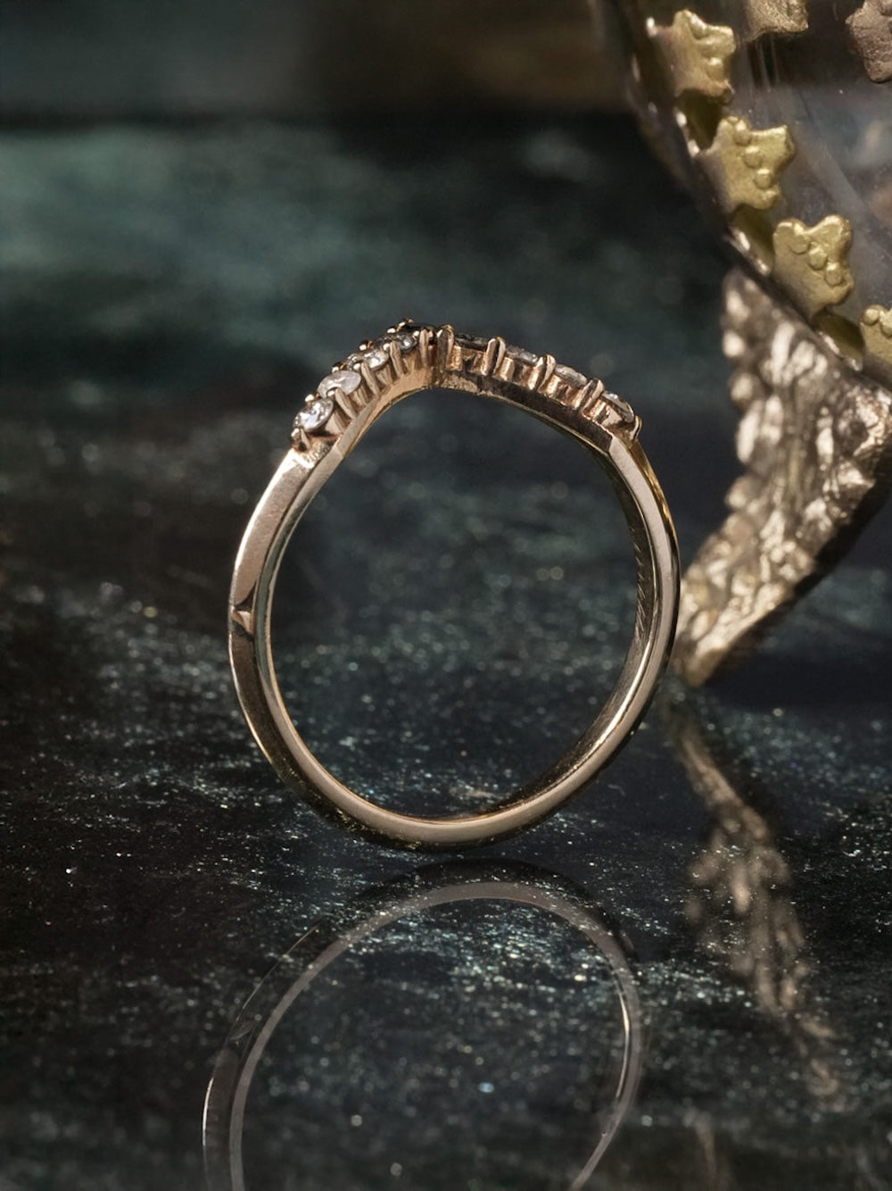 Sigrid Ombre Diamond Curved Band