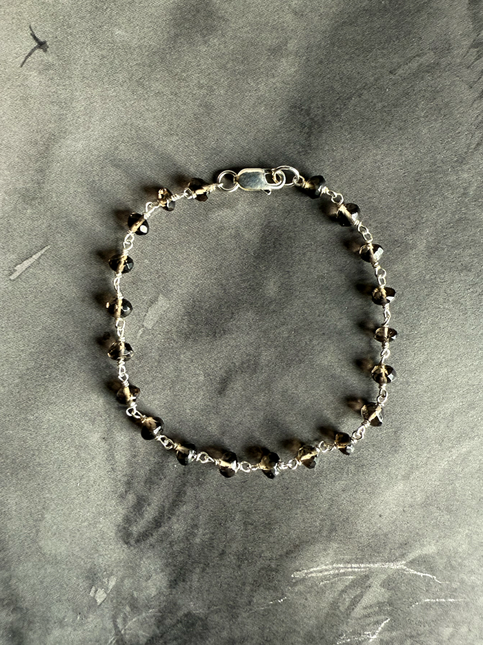 Smoky Quartz Silver Bracelet