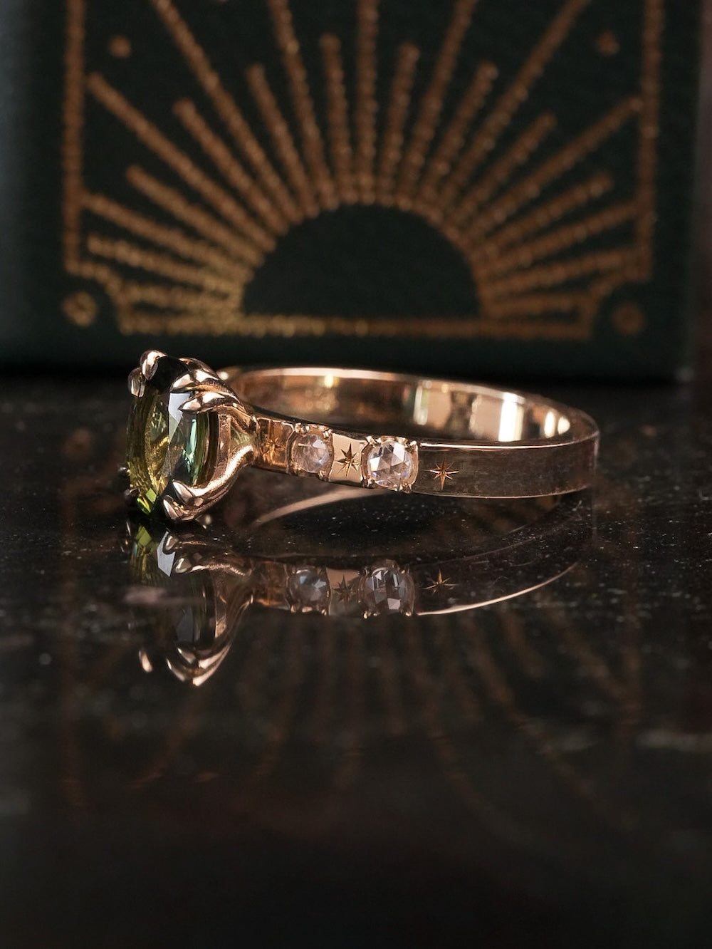 Sybill Oval Green Sapphire Ring