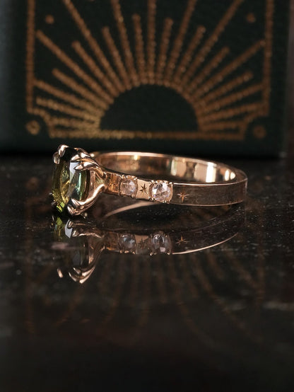 Sybill Oval Green Sapphire Ring