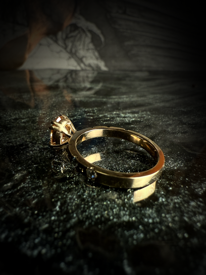 Sybill Oval Champagne Moissanite Ring