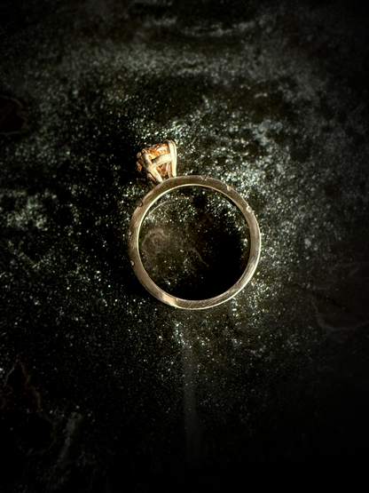 Sybill Oval Champagne Moissanite Ring