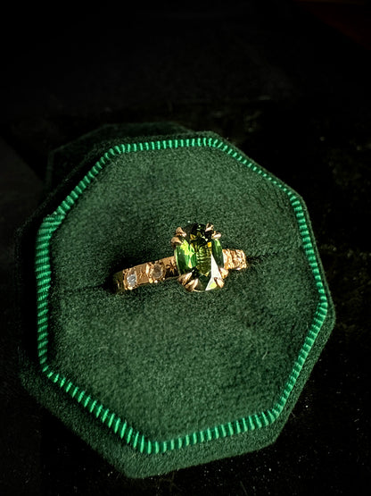 Sybill Oval Green Sapphire Ring