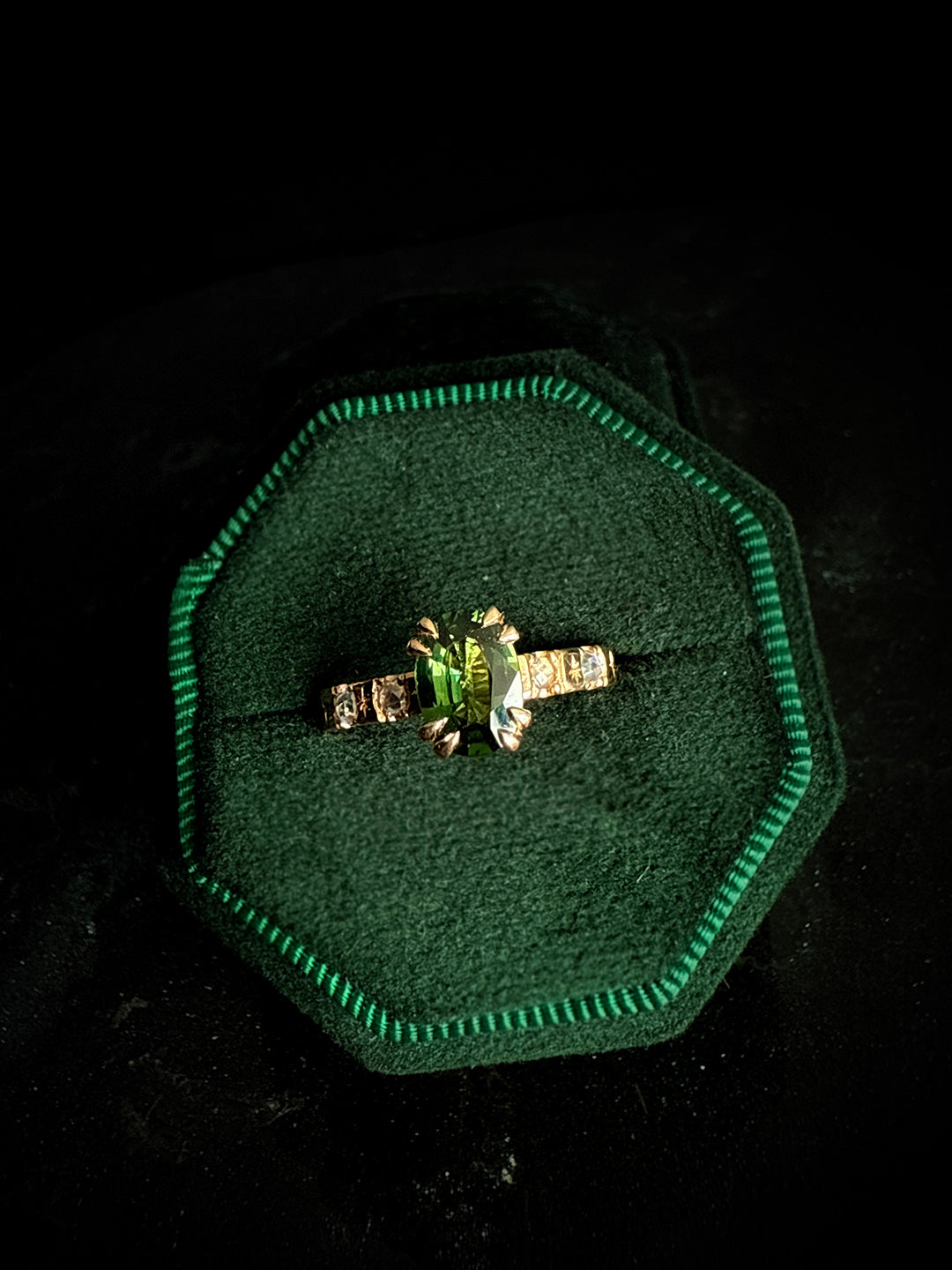 Sybill Oval Green Sapphire Ring