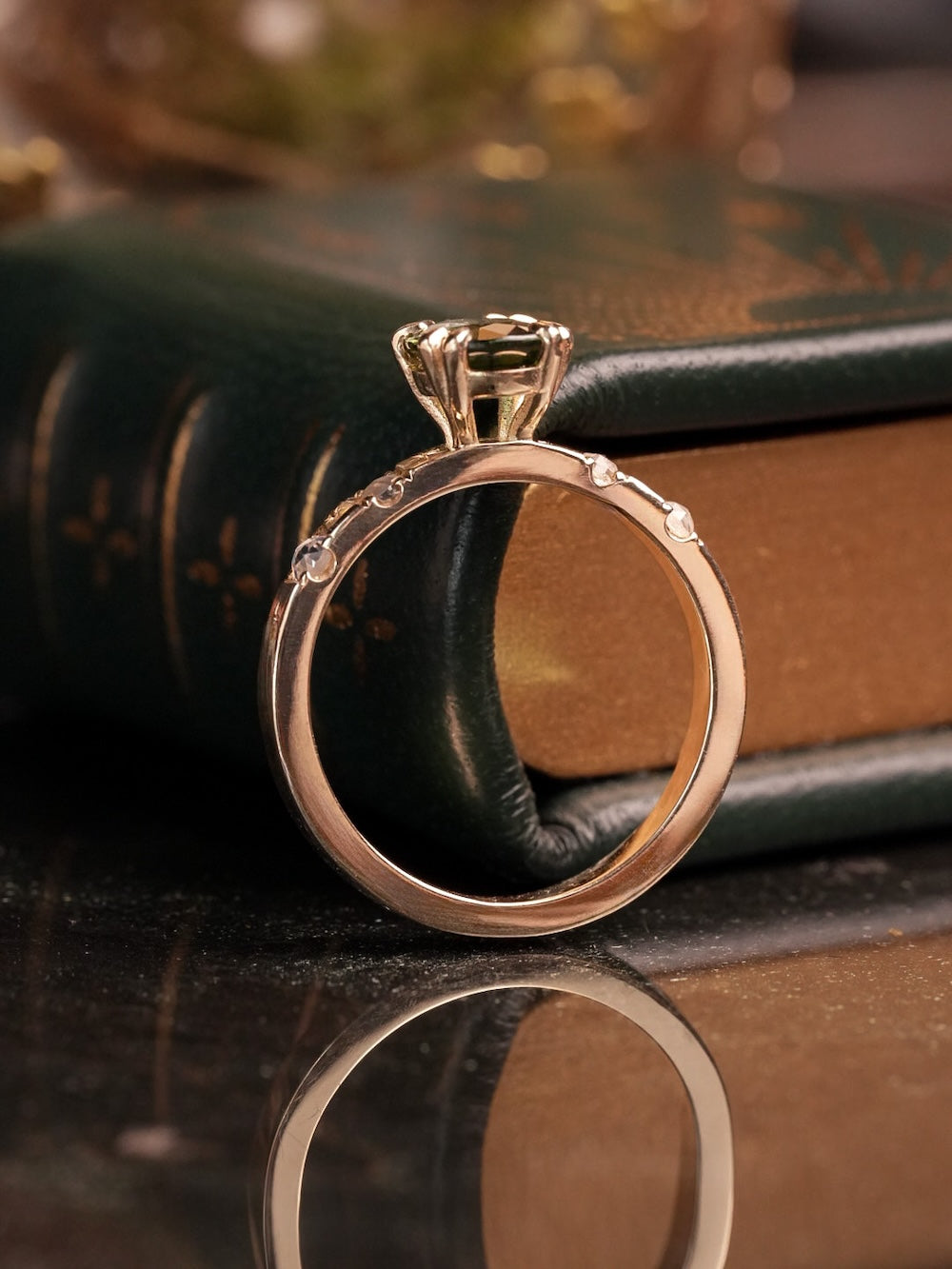 Sybill Oval Green Sapphire Ring