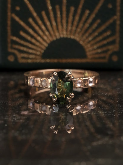 Sybill Oval Green Sapphire Ring