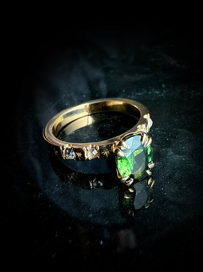 Sybill Oval Green Sapphire Ring