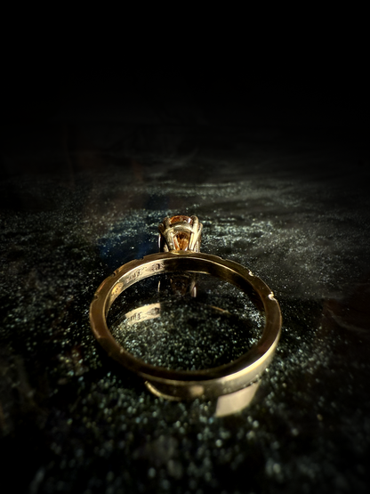 Sybill Oval Champagne Moissanite Ring