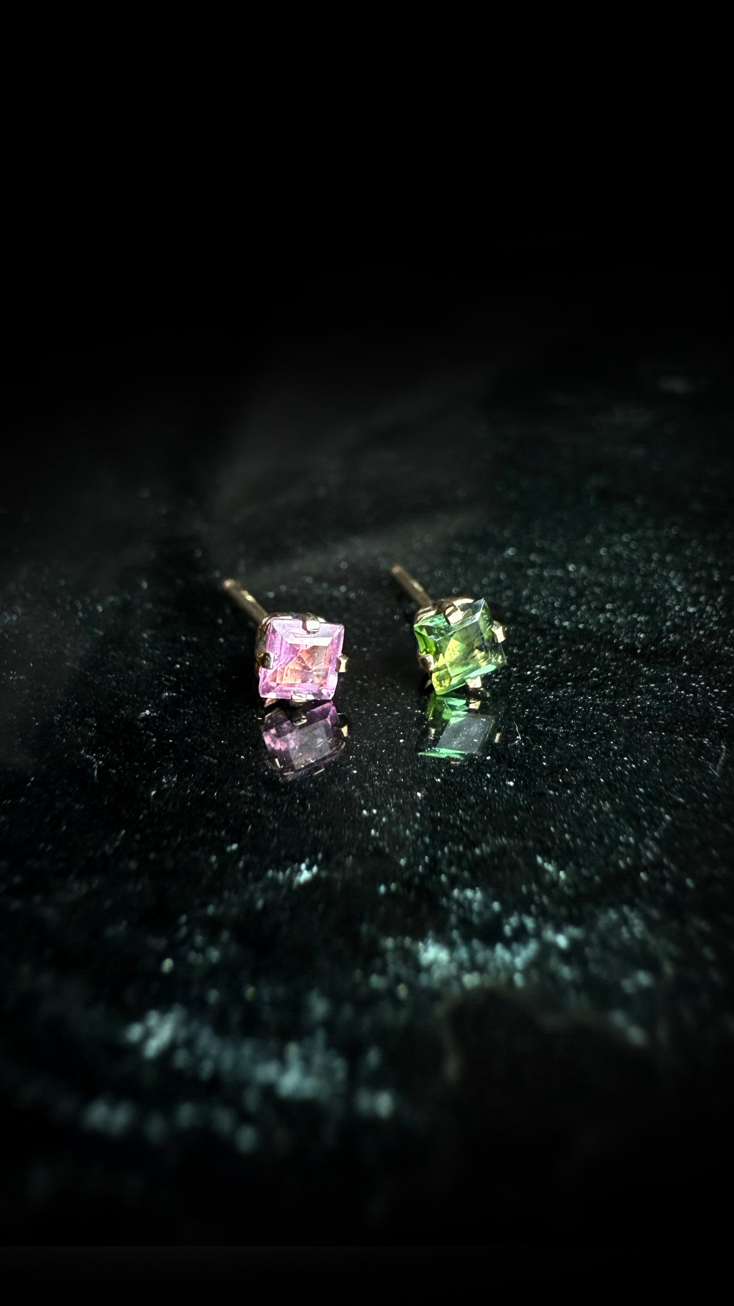 Azulon Tourmaline Gold Studs