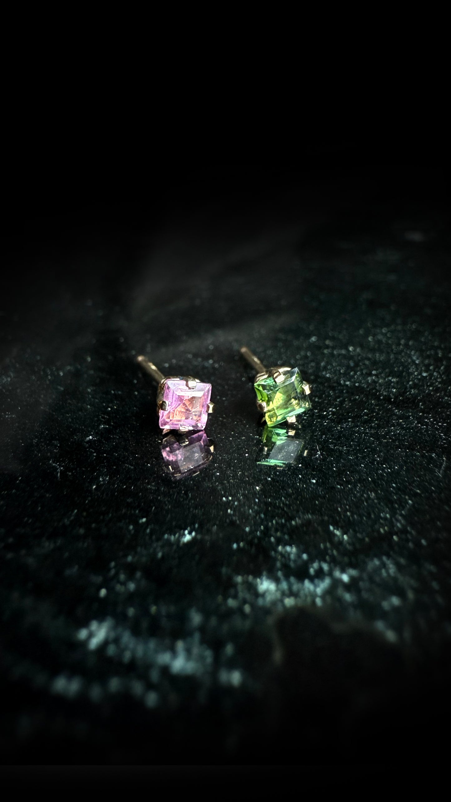 Azulon Tourmaline Gold Studs