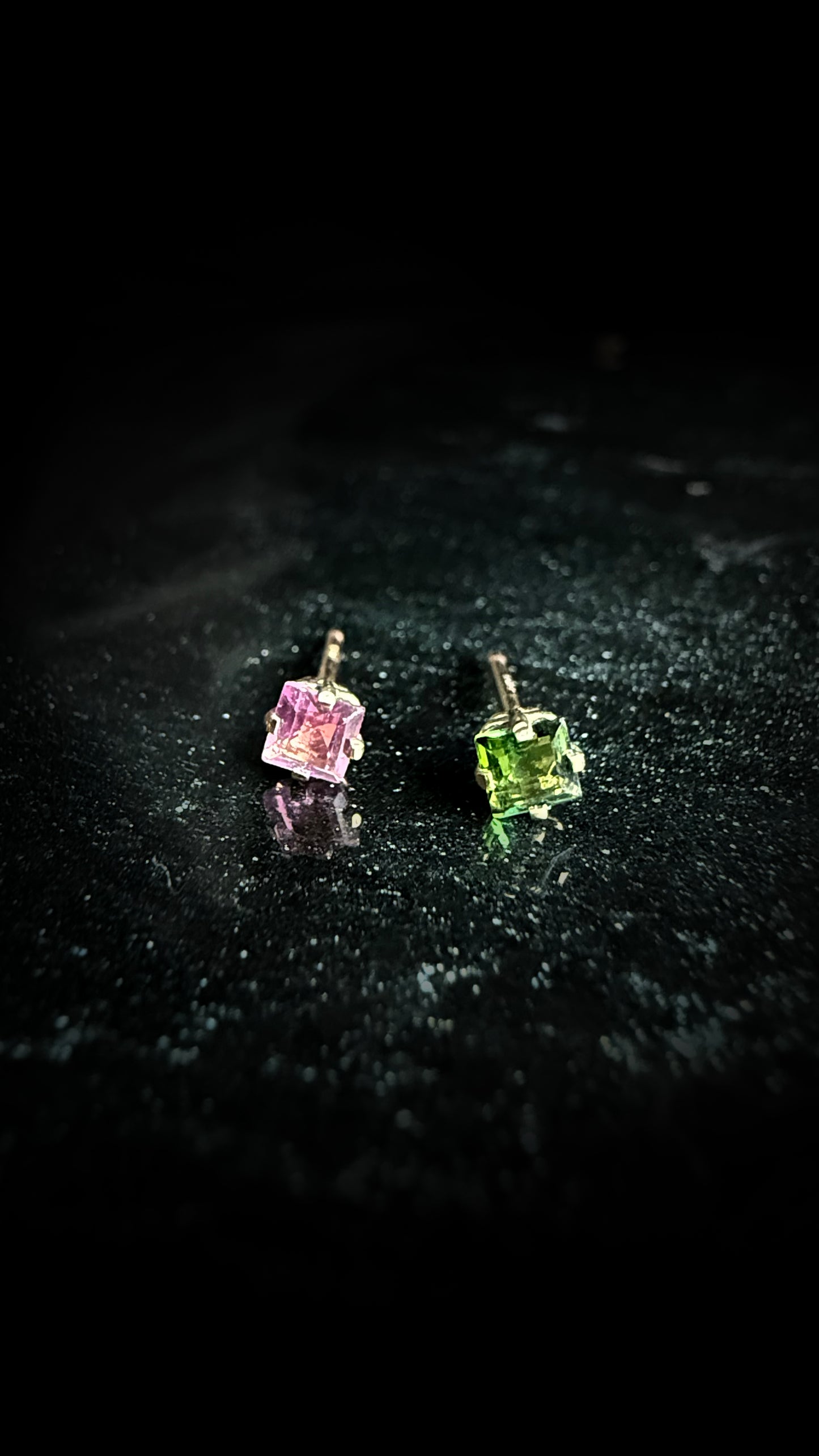 Azulon Tourmaline Gold Studs