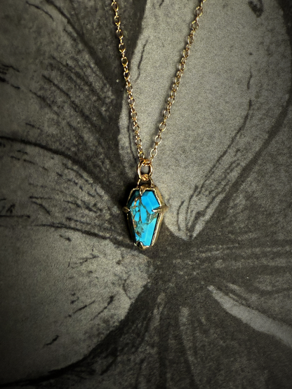 Lilith Turquoise Coffin Necklace