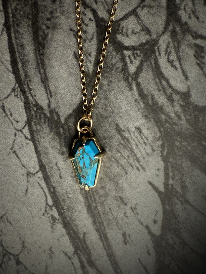Lilith Turquoise Coffin Necklace